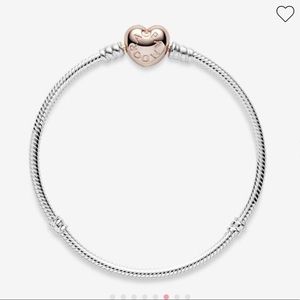 Pandora Moments Heart Clasp Snake Chain Bracelet